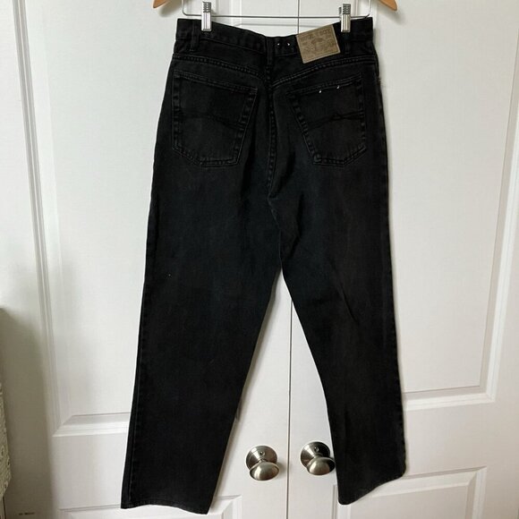 Vintage Bugle Boys Jeans Mens 32x30 Black Straight Leg - Picture 5 of 8
